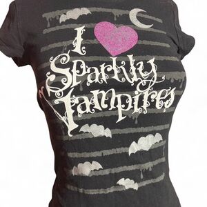 Justice Black gothic emo t-shirt